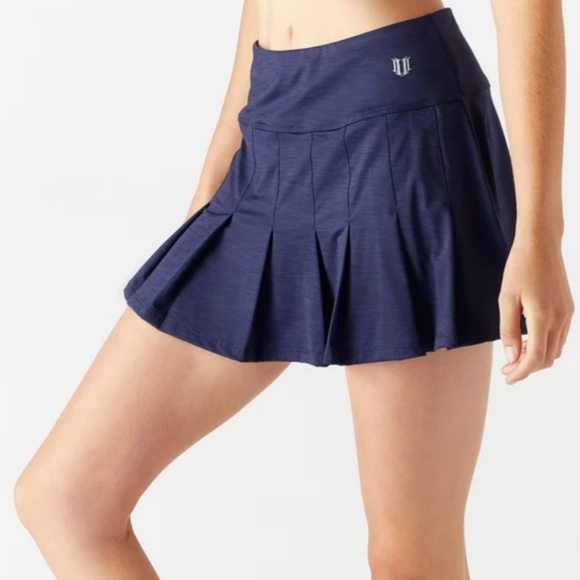 Venus Eleven Flutter Skirt Med Navy Blue - Picture 3 of 6